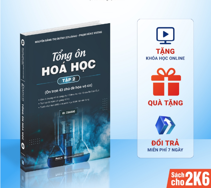 Tổng ôn hoá học lớp 12, sách luyện thi kiến thức ôn thi thpt quốc gia bản mới nhất Moonbook