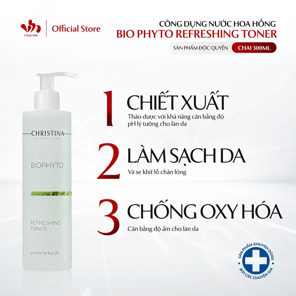 Nước Hoa Hồng Bio Phyto Refreshing Toner CHRISTINA Hỗ Trợ Se Khít Lỗ Chân Lông, Cân Bằng Độ Ẩm Cho Da 300ml