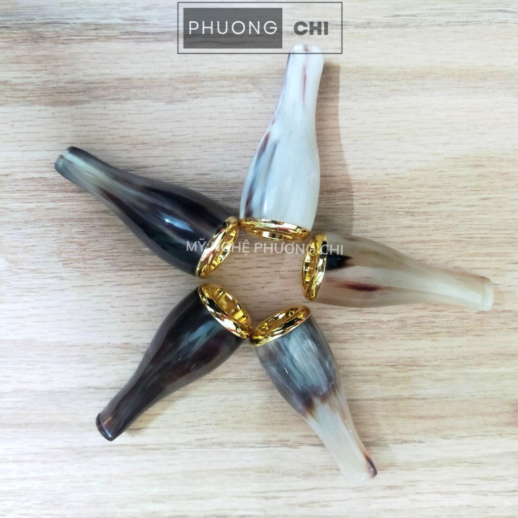 Tẩu Bắt Tóp Xì_Gà bằng sừng đầu đồng cao cấp | Mỹ Nghệ Phương Chi