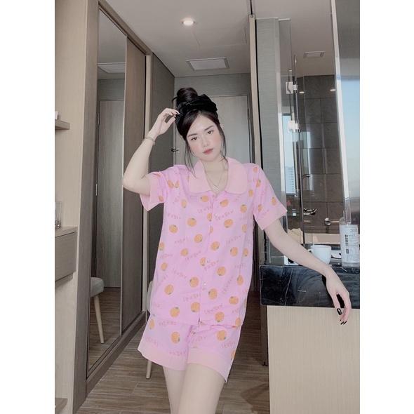 Bộ Ngủ Nữ Lụa Mặc Nhà Dễ Thương, Pijama Lụa Mango Cộc Cổ Sen Kiểu Dáng Hàn Quốc Cao Cấp