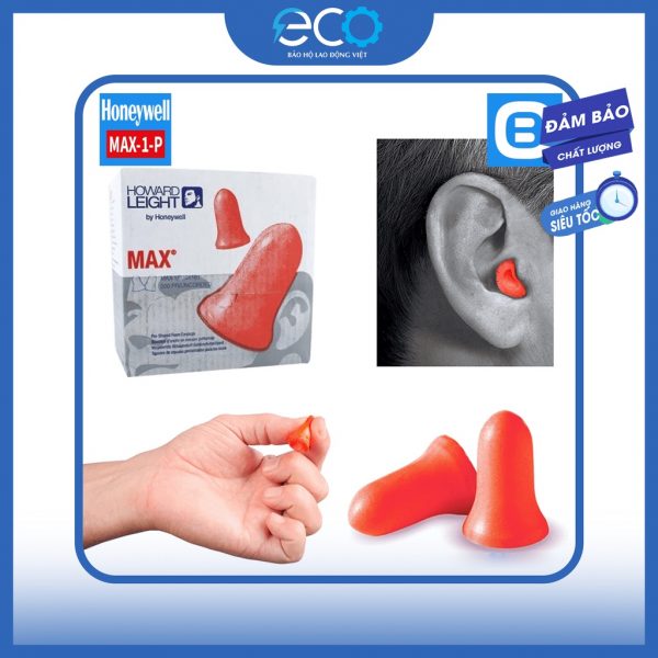 Nút tai chống ồn cao cấp Honeywell Max 1 - Nút bịt tai chống ồn khi đi ngủ, ôn thi, đi máy bay, công trình, xưởng in