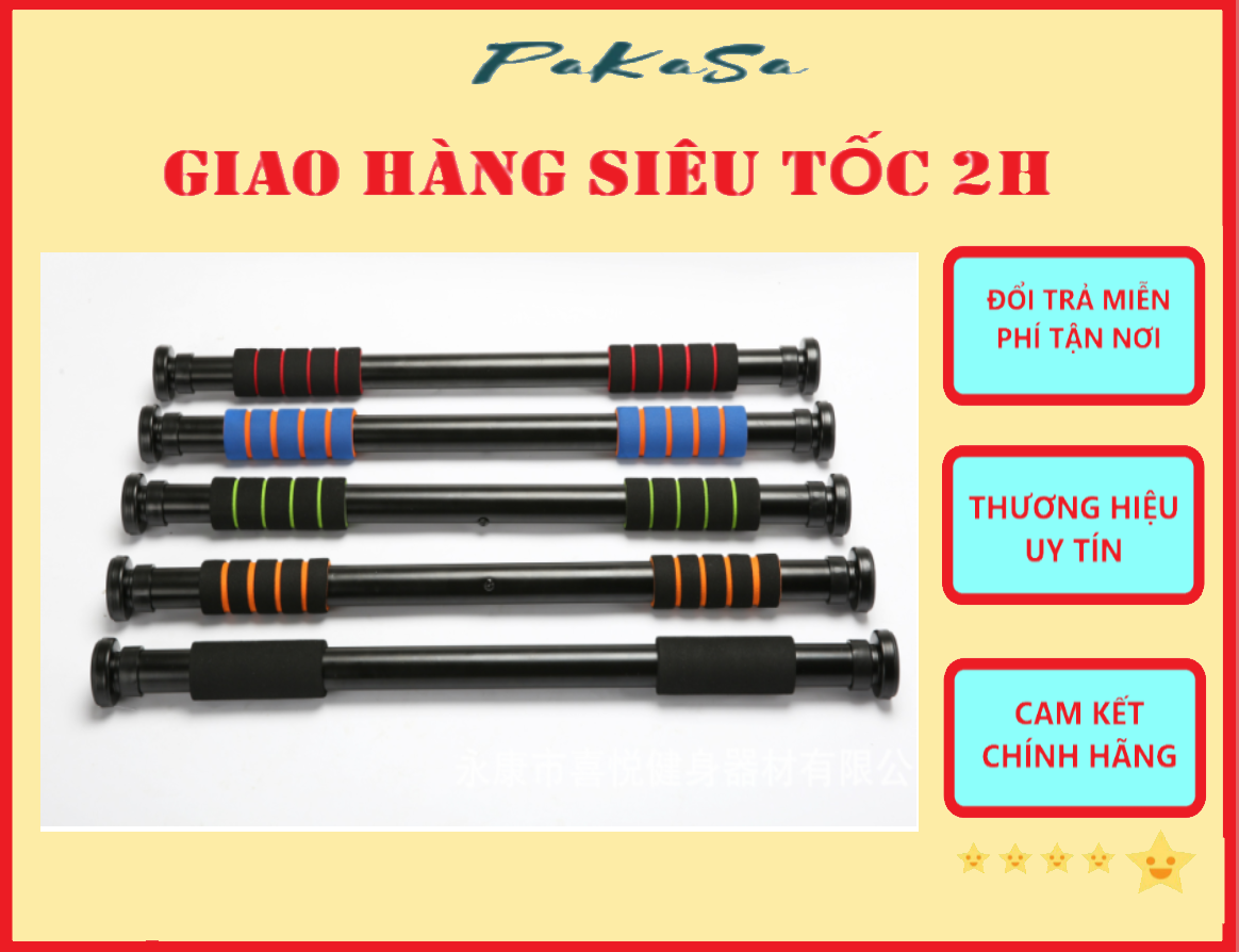 Xà Đơn Treo Tường Gắn Cửa Đa Năng Độ Dài Tùy Chỉnh Giúp Bạn Tập Gym, Tập Cơ Bụng, Cơ Vai, Cơ Xô - PaKaSa - Hàng Chính Hãng
