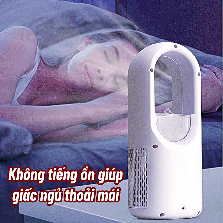 Quạt Phun Sương, Quạt Hơi Nước Không Cánh Mini Thông Minh Siêu Yên Tĩnh, 6 Tốc Độ Làm Mát