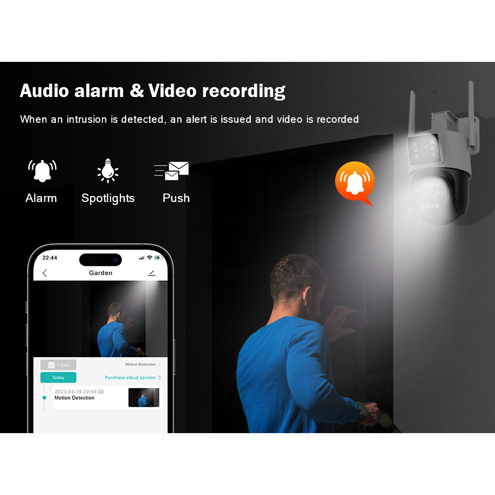 Camera Yoosee 2 Mắt Q26D Phiên bản Phóng To 6X Cực Nét - Camera kép xem cùng lúc trên điện thoại, Đàm thoại 2 Chiều, Ban Đêm Có Màu - Hàng Chính Hãng