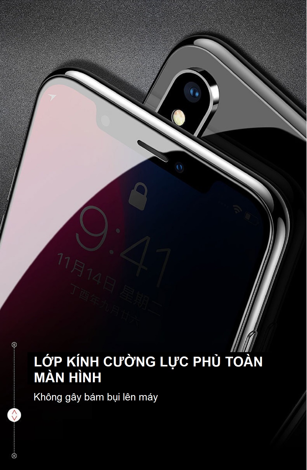 Miếng Dán Màn Hình Kính Cường Lực 9H Chống Nhìn Trộm Cao Cấp Dành Cho iPhone XS Max