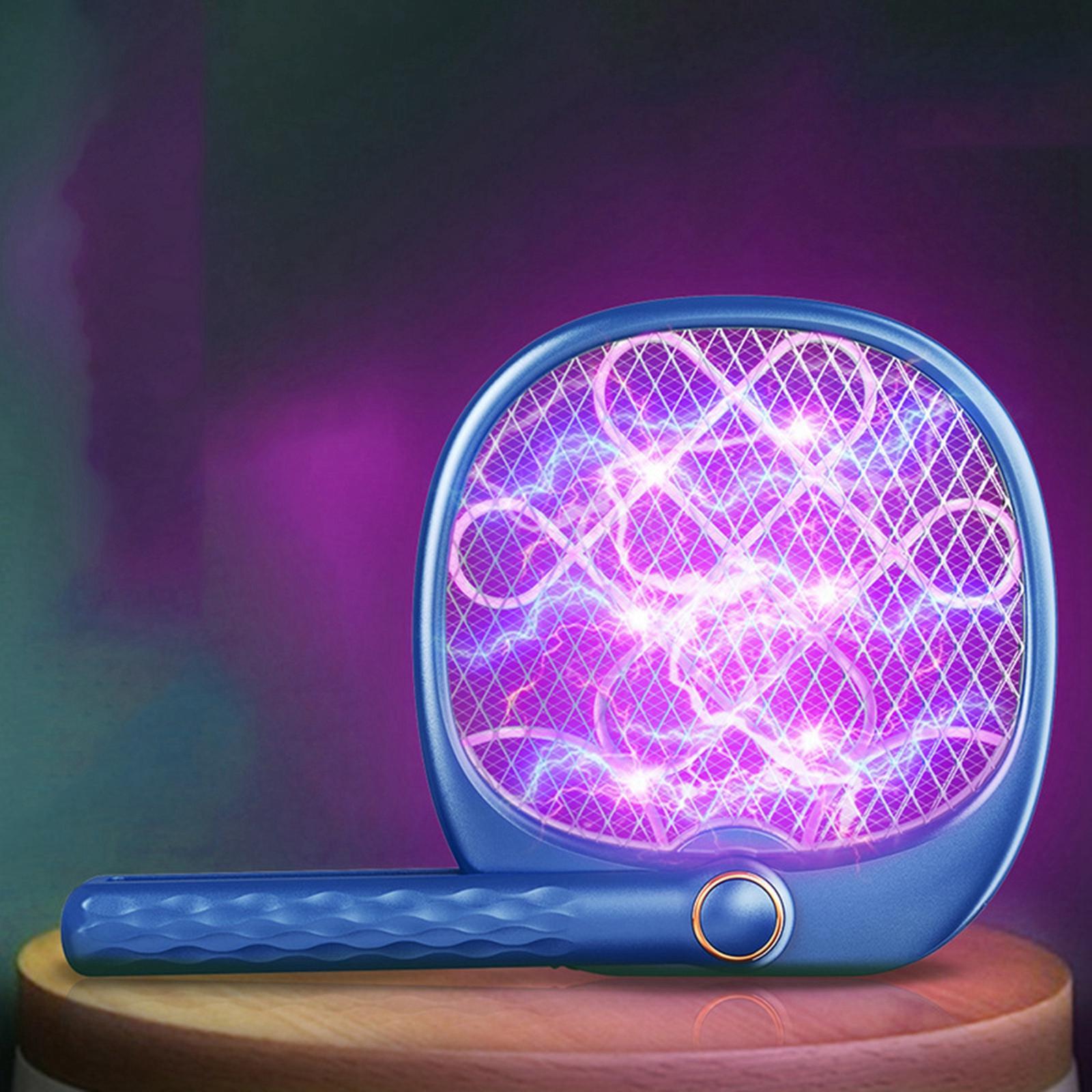 Handheld Folding Swatter Backyard Patio Blue