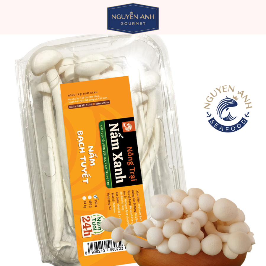 Nấm bạch tuyết tươi 150g nông trại Nấm Xanh