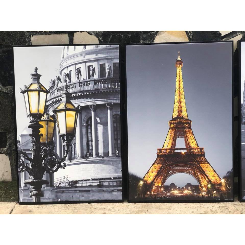 Bộ tranh canvas treo tường Paris