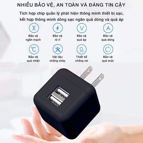 Cốc sạc Bagi 2.5A 2USB CE-M25 - Hàng chính hãng