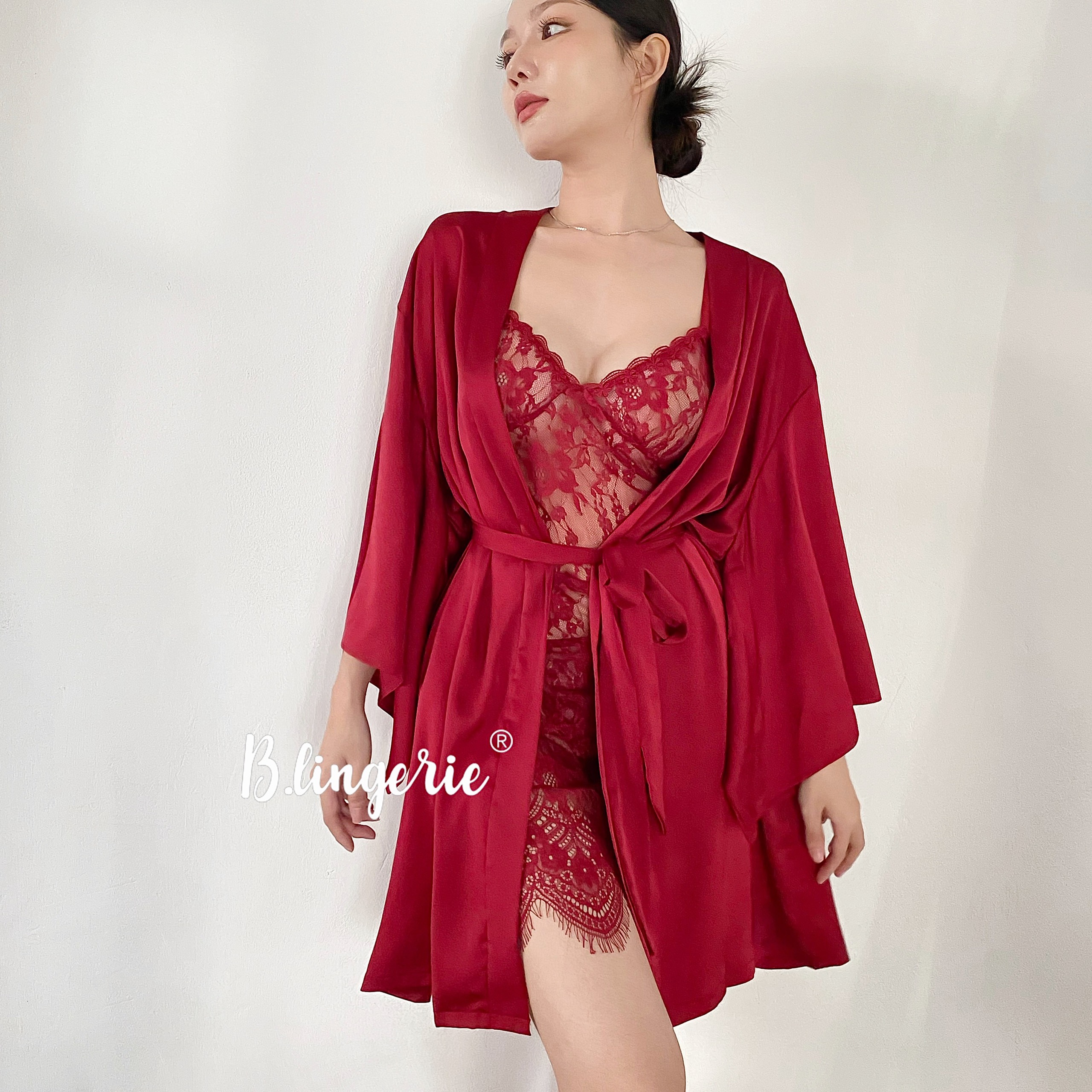 Váy Ngủ Ren Hoa Văn Sexy (Không kèm áo choàng) - B.Lingerie