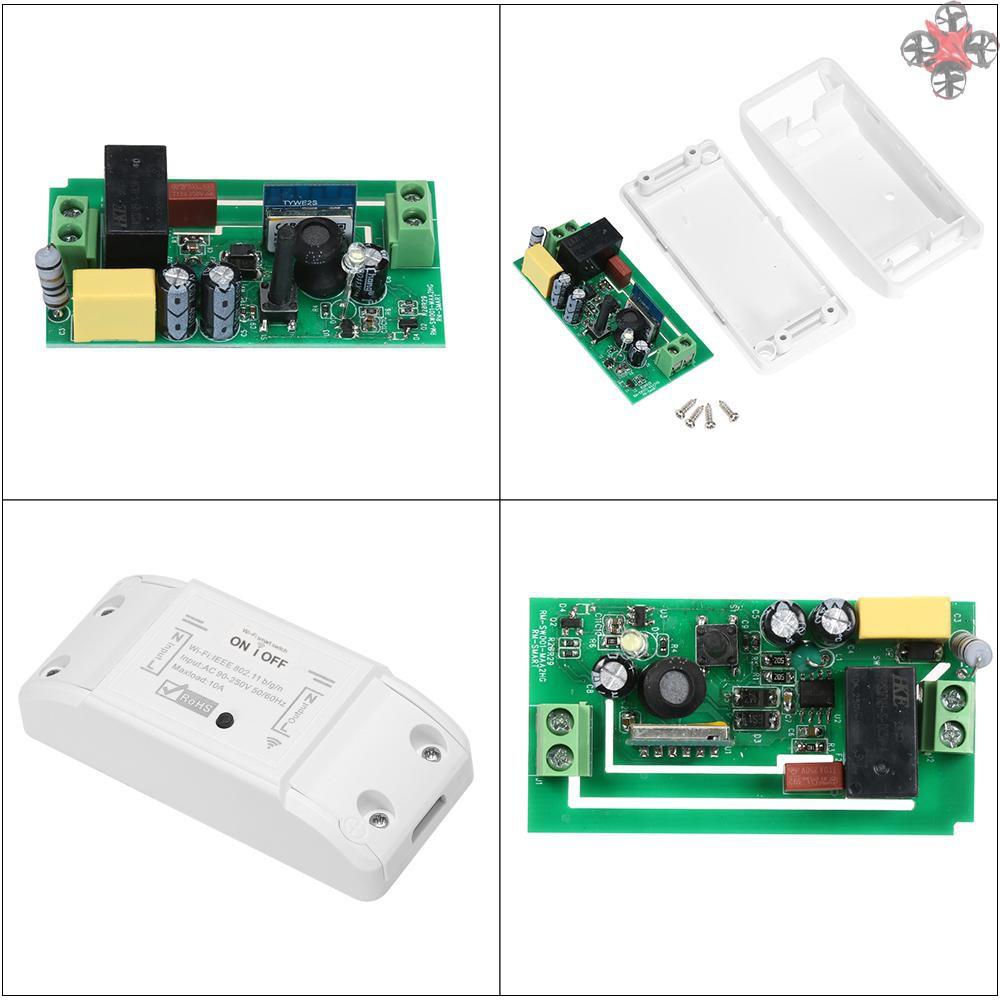 CTOY Tuya WiFi Smart Switch 10A/2200W Wireless Remote Switch Timer APP Control Universal Smart Home Automation Module Voice Control Compatible with Amazon Alexa & for Google Home for Electric Appliances