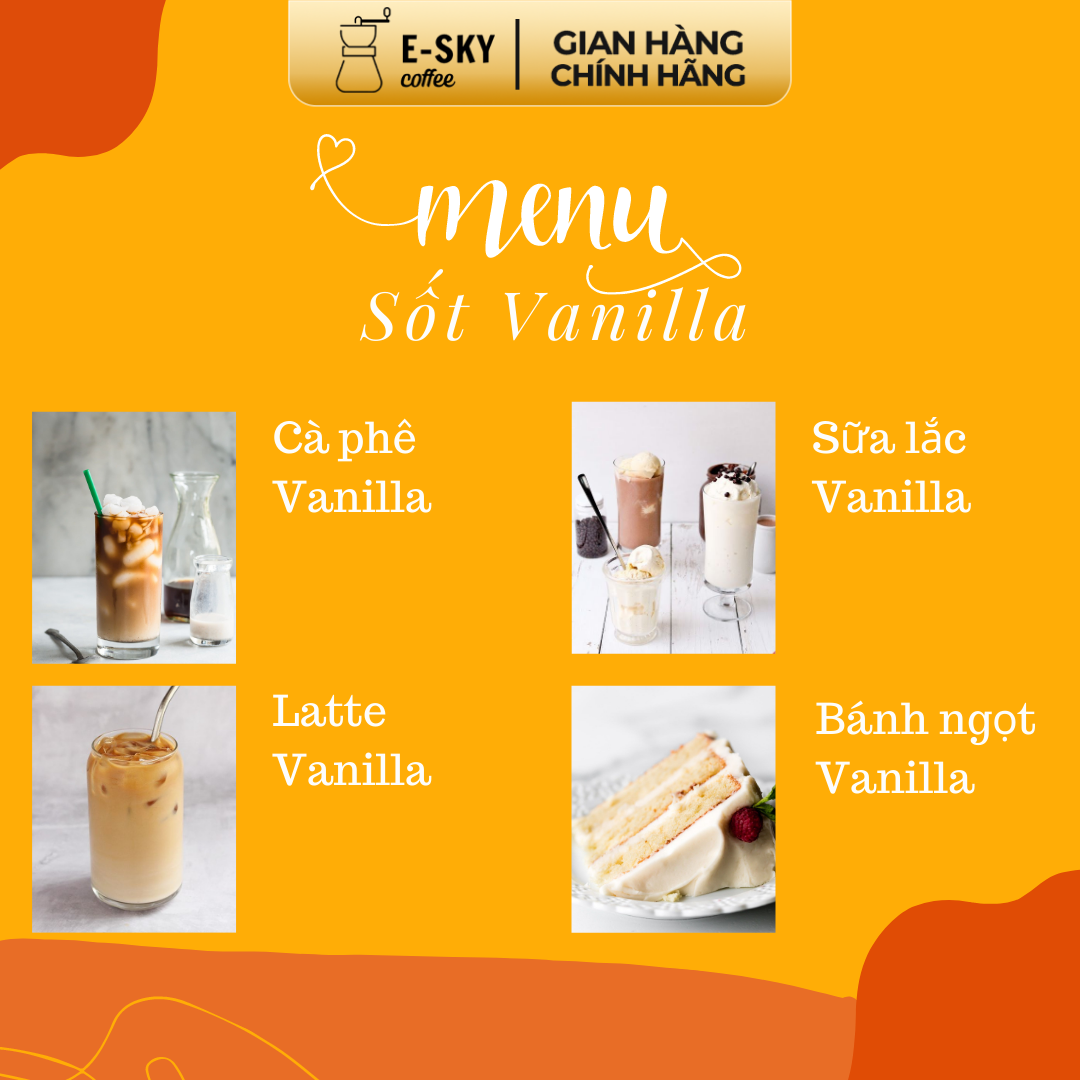 Sốt Vani Pomona Vanilla Sauce Nguyên Liệu Pha Chế Cà Phê Trà Sữa Hàn Quốc Chai 2kg