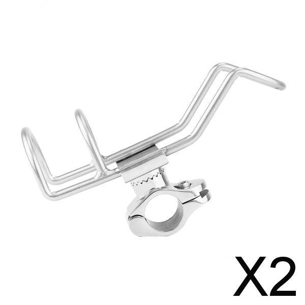 2xStainless Steel Fishing Rod Rack Holder Pole Bracket Support Boat Accessorie