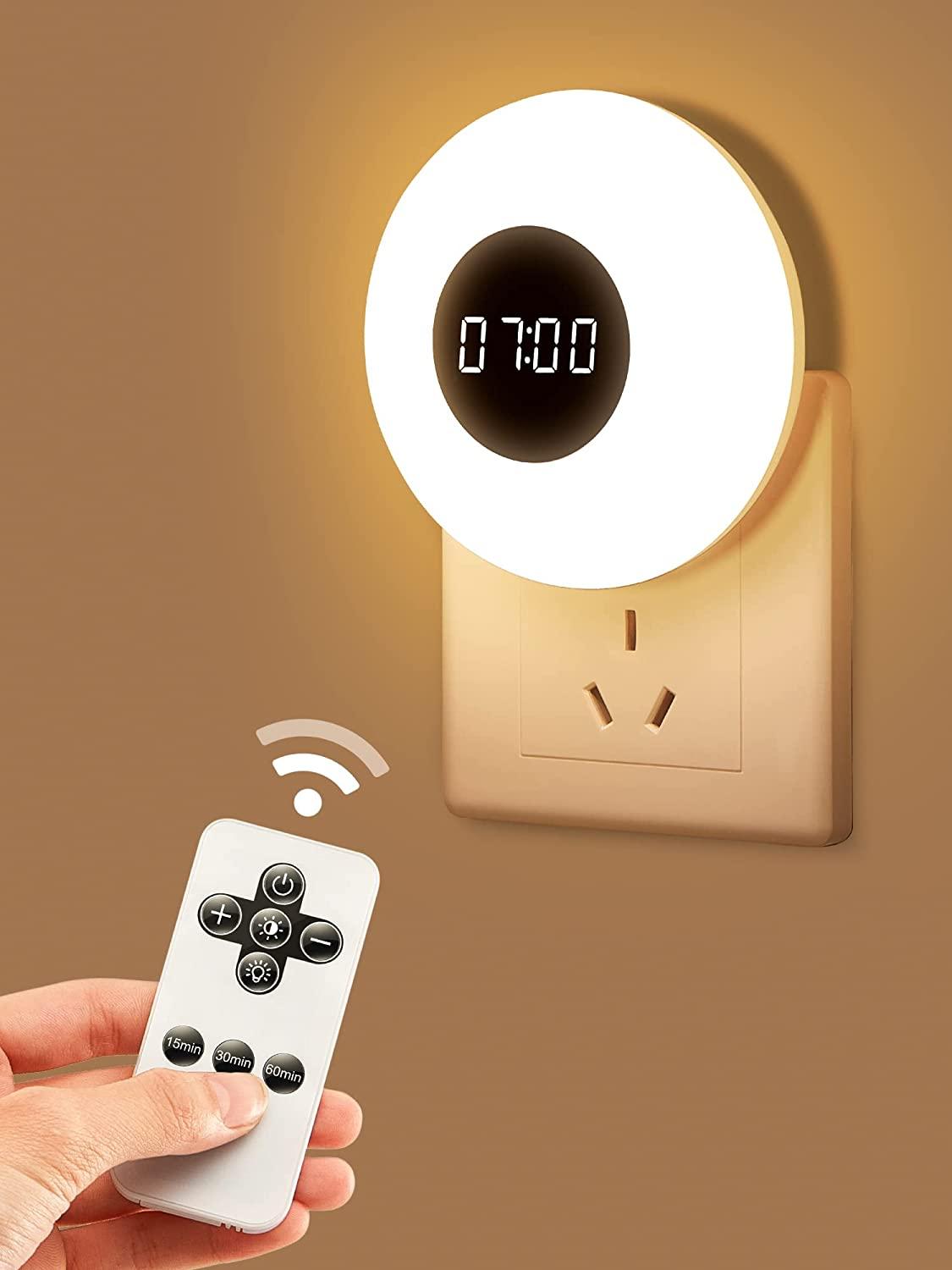 Đèn ngủ có thể điều chỉnh độ sáng Đồng hồ từ xa 3 màu trong phòng tắm Cửa hàng đèn ngủ