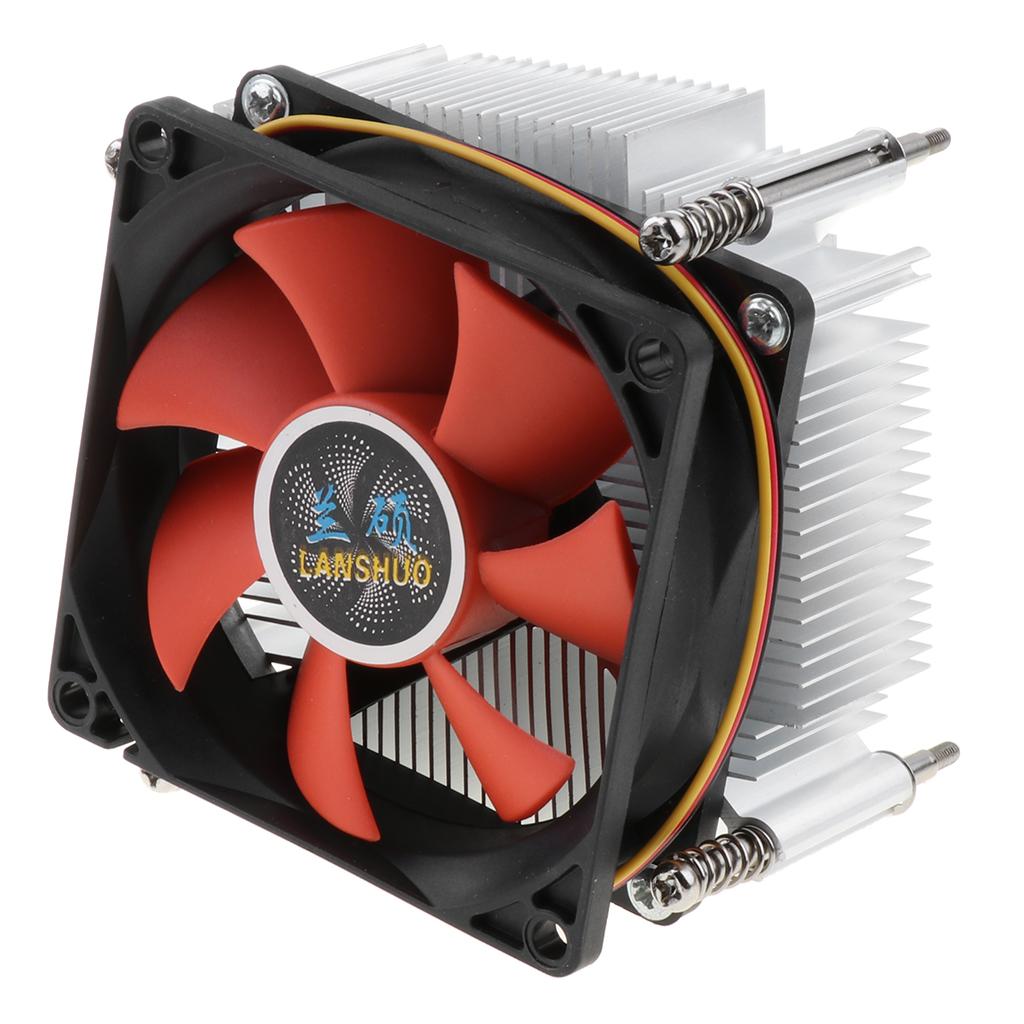 Desktop Computer Motherboard CPU Heatsink Fan Cooling Kit 3Pin 12V Power