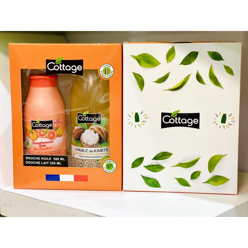 Combo Hộp Quà Tặng 2 Món sữa tắm Dưỡng ẩm Cottage