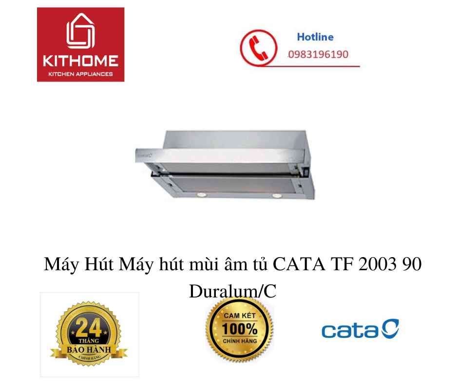 Máy Hút Máy hút mùi âm tủ CATA TF 2003 90 Duralum/C