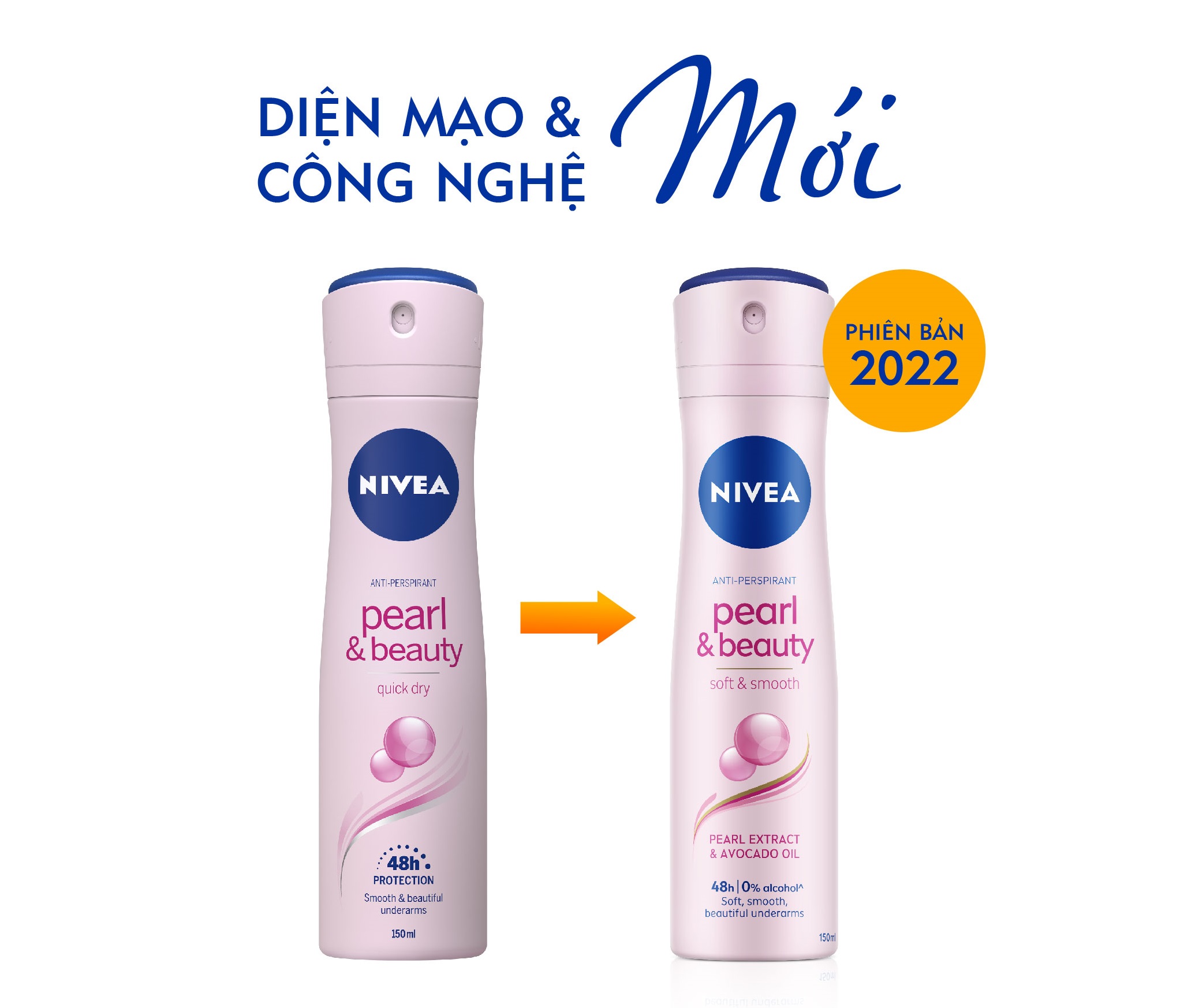Combo 2 Xịt Ngăn Mùi NIVEA Pearl & Beauty Ngọc Trai Quyến Rũ 150ml - 83731
