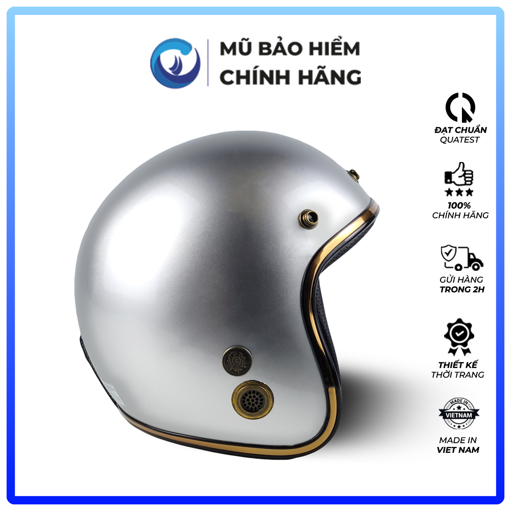 Mũ Bảo Hiểm 3/4 đầu Blue Sea A101 - Đủ Màu Sơn - Lót tháo rời - Freesize - Hàng chính hãng