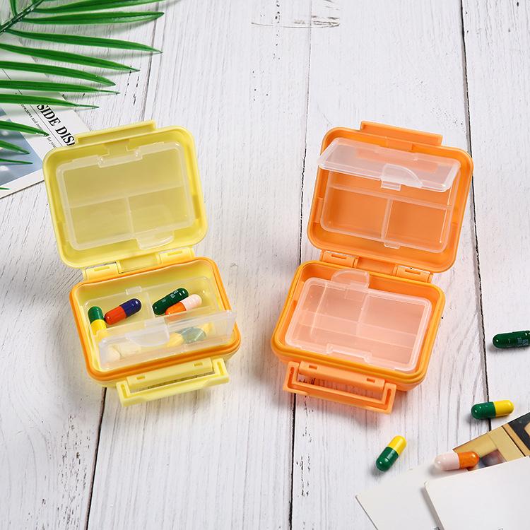 Hộp Nhựa Đựng Thuốc Cầm Tay Mini Nhiều Ngăn Bảo Quản Thuốc Luôn Khô Ráo Tránh Ẩm Ướt , Chống Bụi Vi Khuẩn