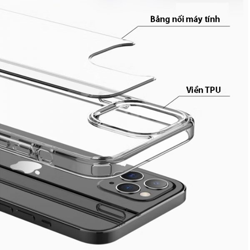 Ốp Mipow Tempered Glass Transparent nguyên liệu Đức MGC14C- Hàng chính hãng