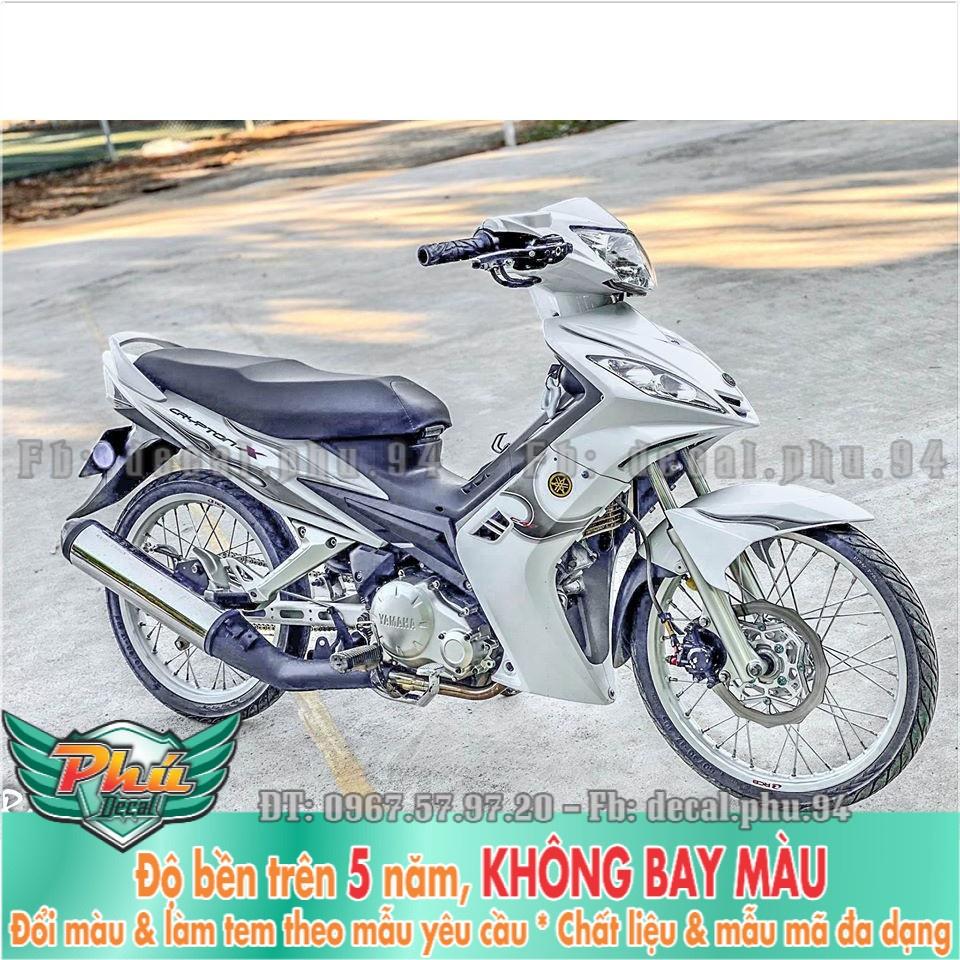Tem rời EX nhỏ in trong dán xe bạc/trắng 2