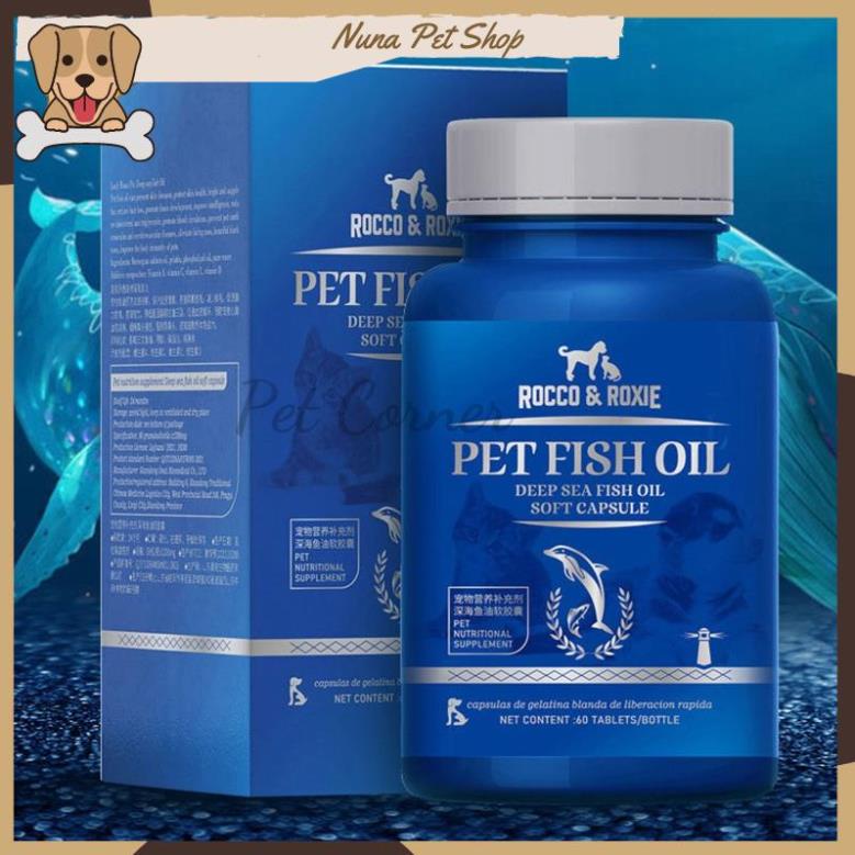 Viên dầu cá cho chó mèo Pet Fish Oil, bổ sung Omega 3, tăng sức đề kháng và dưỡng lông