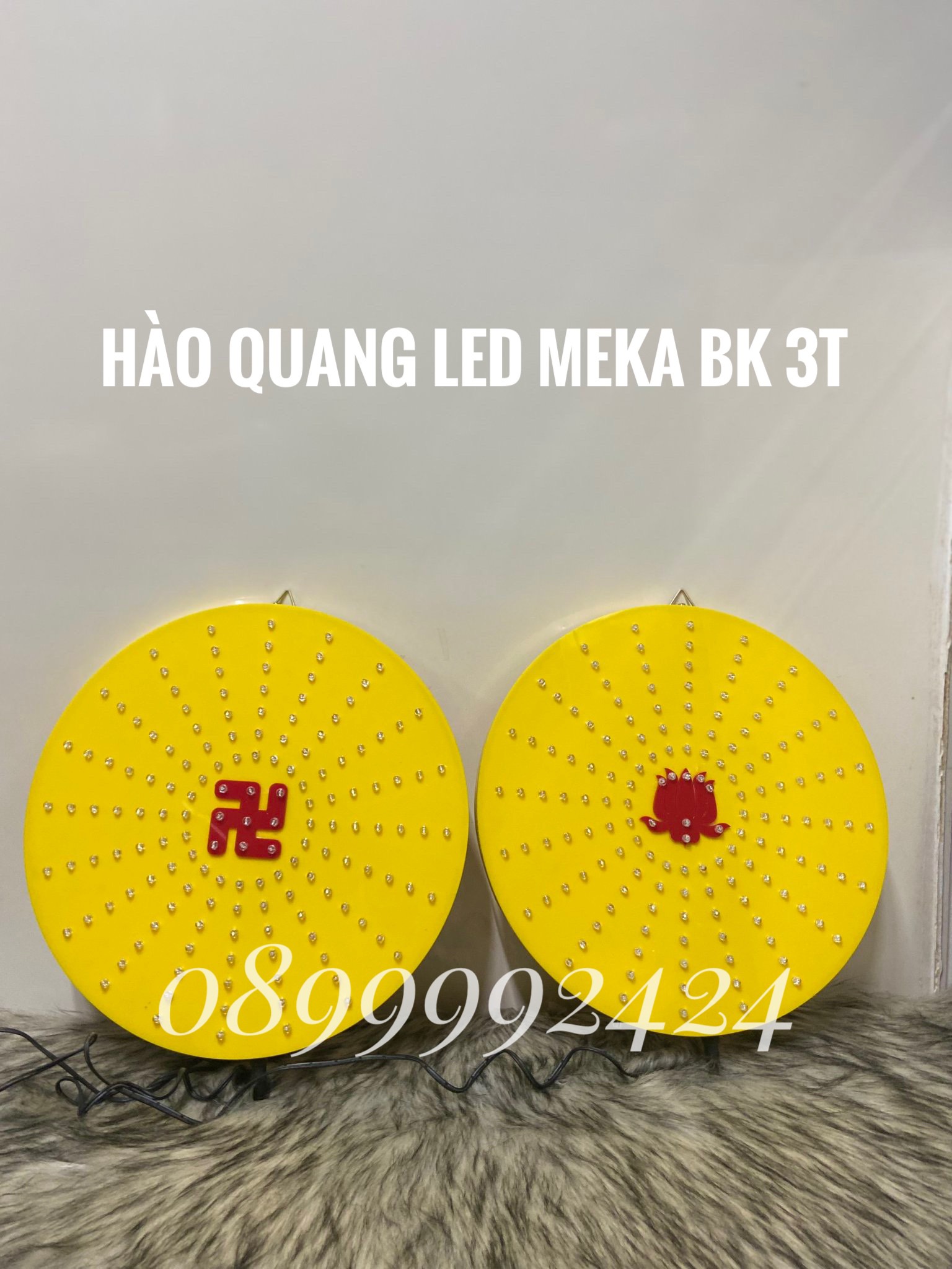 ĐÈN THỜ HÀO QUANG LED 30CM MEKA SIÊU SÁNG BK