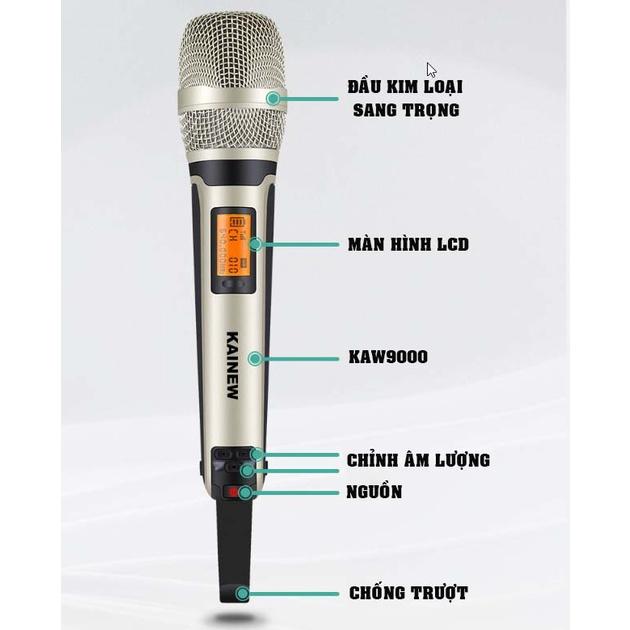 { Mẫu  Mới Nhất Hiện Nay} Micro Không Dây Siêu Rẻ,  Bộ 2 mic KAW  K900 KÈM ĐẦU THU Chống Hú Rít Âm Thanh Cực Tốt