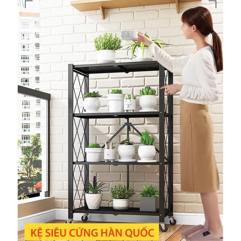 Kệ xếp gấp gọn thông minh Hàn Quốc, Kệ để đồ đa năng, 3/4/5 tầng cho nhà bếp, phòng ăn, phòng tắm