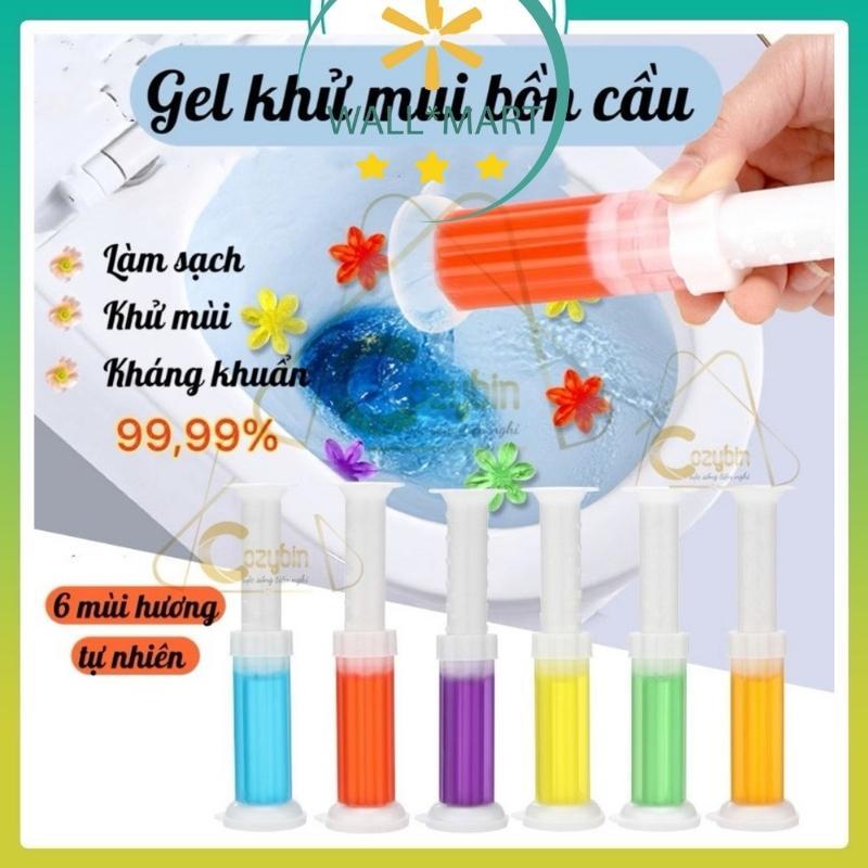 Gel thơm làm sạch khử mùi vệ sinh toilet diệt khuẩn khử trùng bồn cầu hình bông hoa WALLMART WM115