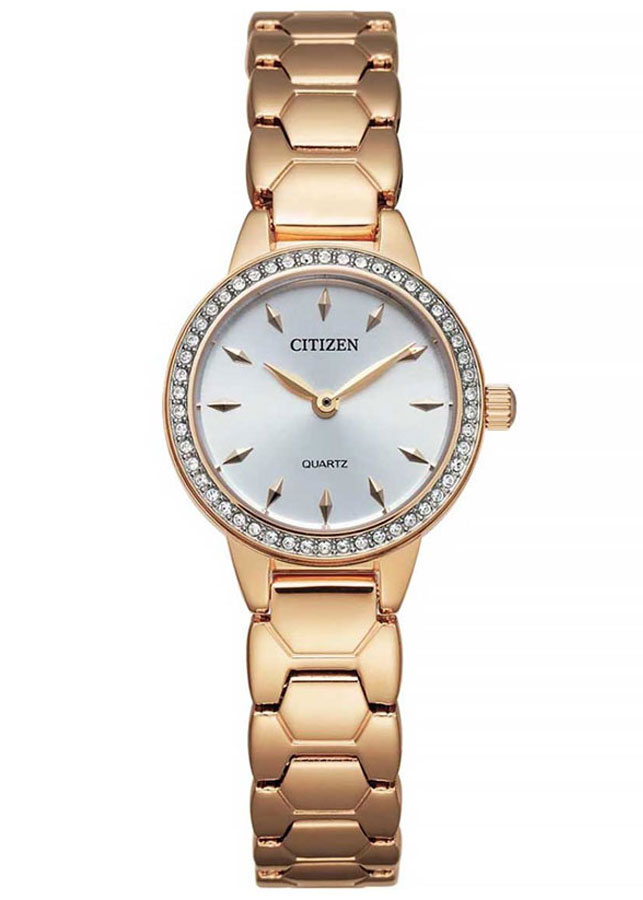 Đồng Hồ Nữ Citizen Đính Đá Swarovski Dây Thép Không Gỉ EZ7013-58A - Mặt Trắng