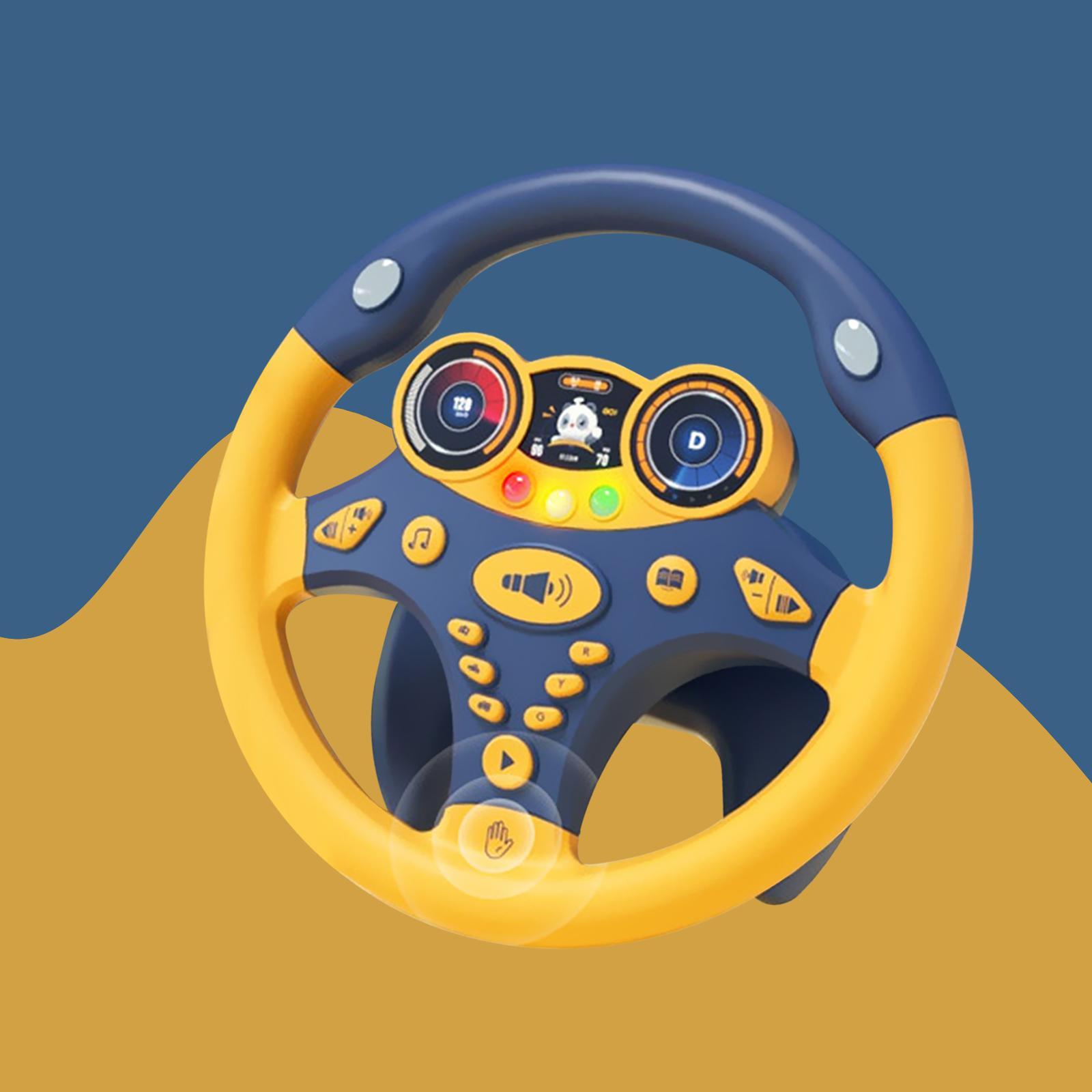 Simulation Steering Wheel Toy Learning Educational Toys Pretend Driving Toy for Children