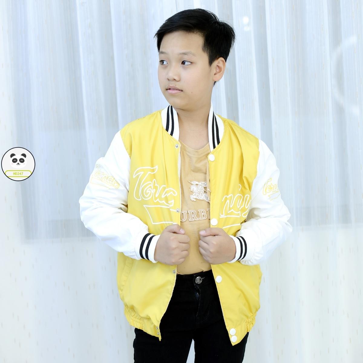 áo khoác bé gái size đại thời trang in hình cá tính dù 2 lớp 5 14 tuổi 0318 V