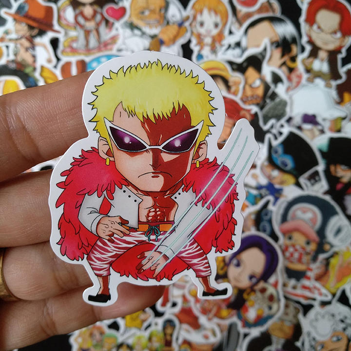 Bộ Sticker dán cao cấp chủ đề ONE PIECE - LUFFY - Dùng dán Xe, dán mũ bảo hiểm, dán Laptop...