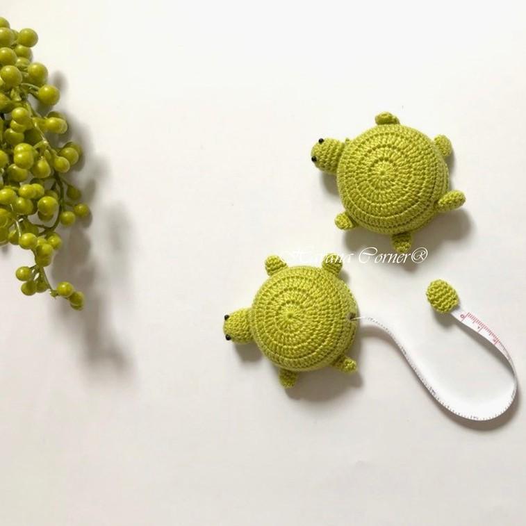 Thước dây móc len hình rùa dài 1,5m dùng đo đồ đạc, may mặc - Crochet turtle tape measure