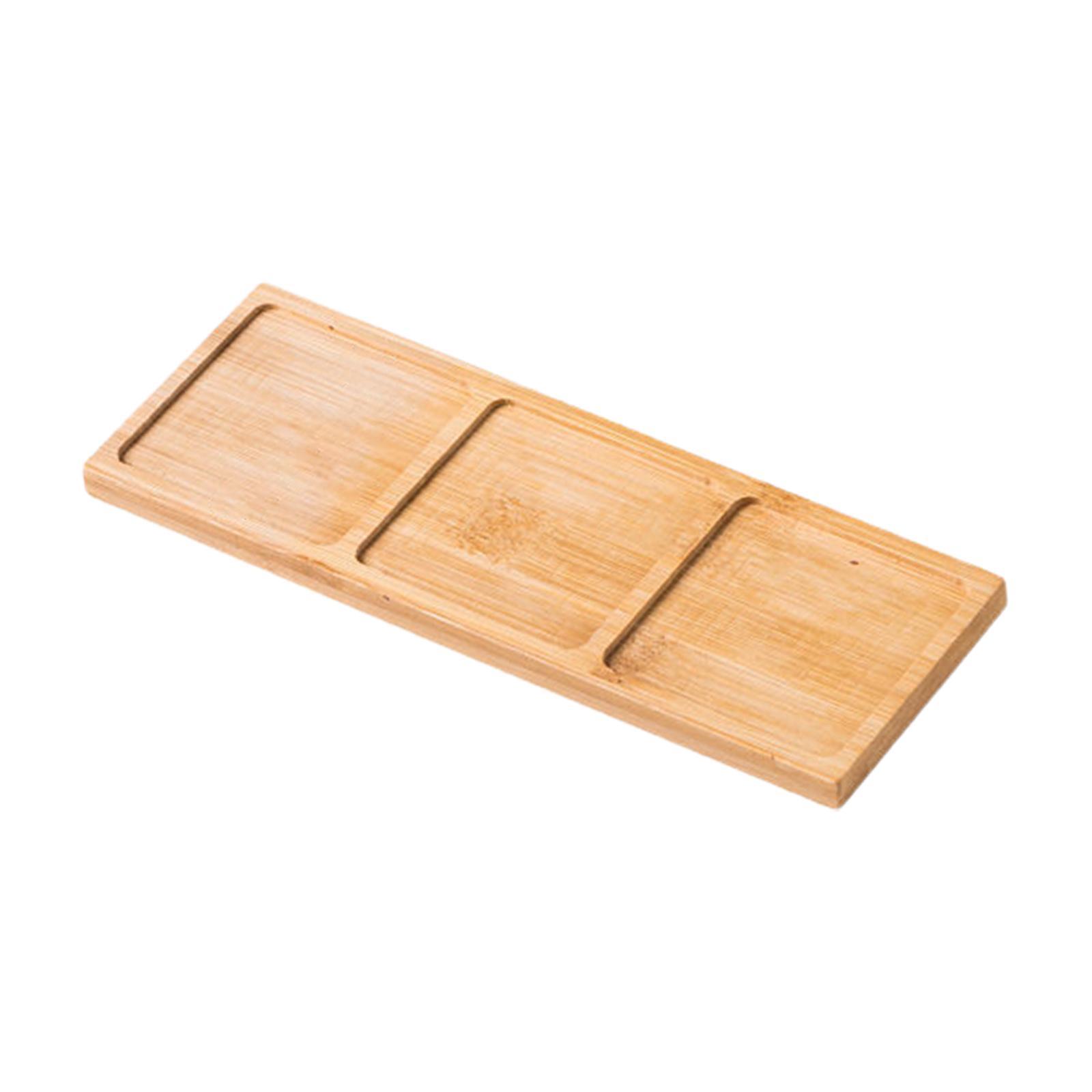 Modern Wooden Service Tray Food Dispenser Food Tray Display Tray Cupcake Tray for Dresser Restaurants Countertop Office Decorative