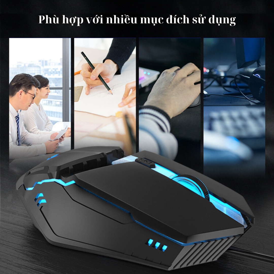 Chuột Máy Tính Chơi Game SEASY Eweadn YX110, Thiết Kế Chống Ồn, Độ Nhạy Cao, Chuyên Dụng Cho Gaming Làm Việc Văn Phòng - Hàng Chính Hãng