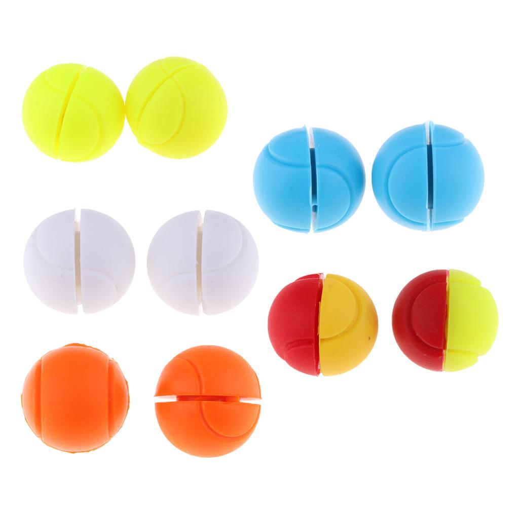 Silicone Tennis Racket Vibration Damper Racquet Shock Absorber Yellow