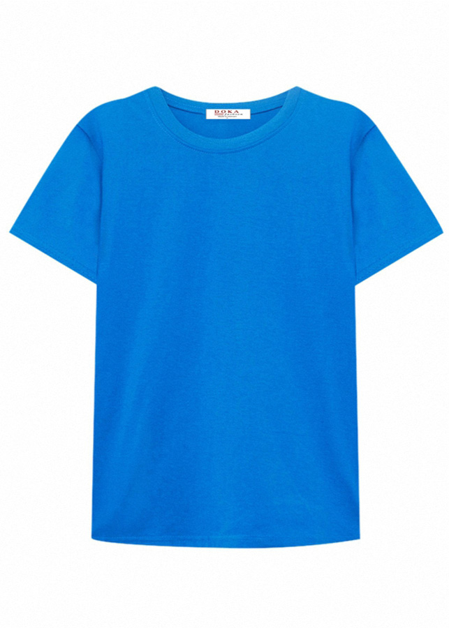 Áo thun nam cổ tròn 100% cotton Doka CT-01 - Xanh dương đậm