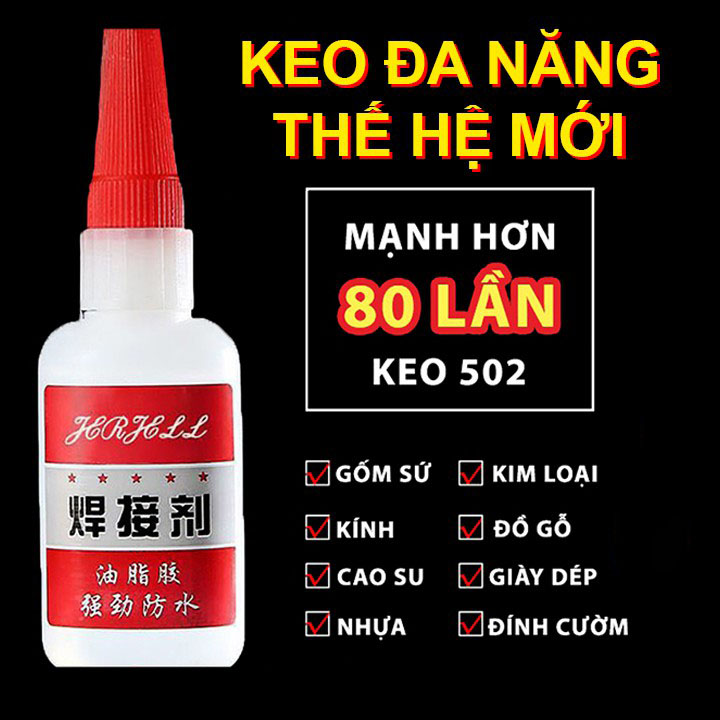 Keo Dán Đa Năng Thế Hệ Mới Dán Tốt Mọi Loại Vật Liệu Kim loại, gỗ, thủy tinh, nhựa,.. - Hàng Loại 1