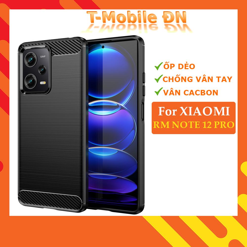 Ốp lưng cho Xiaomi Redmi Note 12 Pro silicone mềm Carbone phay xước chống sốc chống vân tay