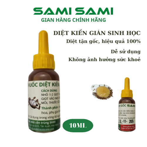 Chế phẩm diệt kiến sinh học, thuốc diệt kiến tận gốc SAMI SAMI hiệu quả 100%, an toàn cho sức khoẻ