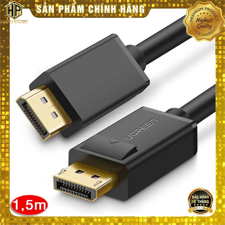 Cáp Displayport Ugreen 10245 dài 1,5m chuẩn 1.2 chính hãng - Hàng Chính Hãng