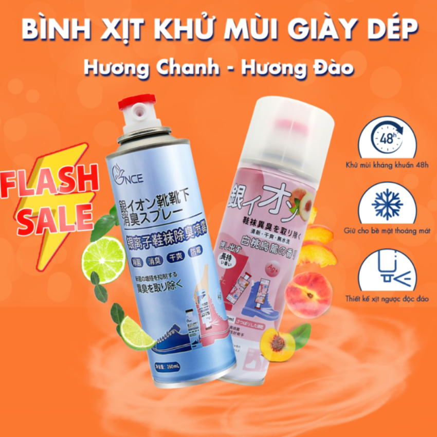 Lọ xịt khử khuẩn, xịt hôi giày, công nghệ nano kháng khuẩn giúp khử mùi hôi giày dép, mùi thơm dễ chịu. nhỏ gọn- XCHG