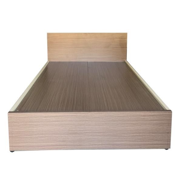 Giường Ngủ Gỗ MDF Melamine Ngăn Kéo Kem Nâu