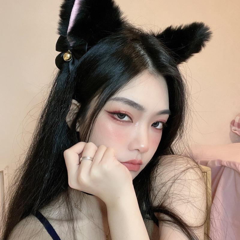 Băng Đô Cài Tóc Hình Tai Mèo Đáng Yêu Kiểu Nhật Bản