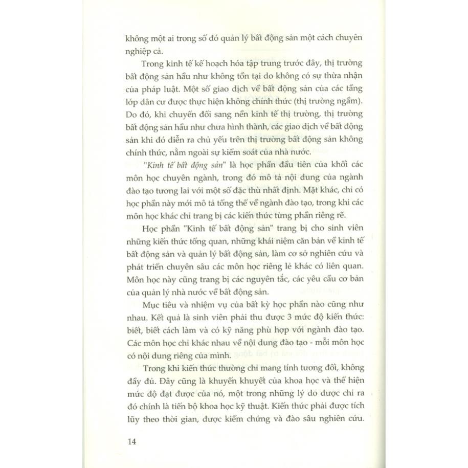Giáo trình Kinh tế bất động sản