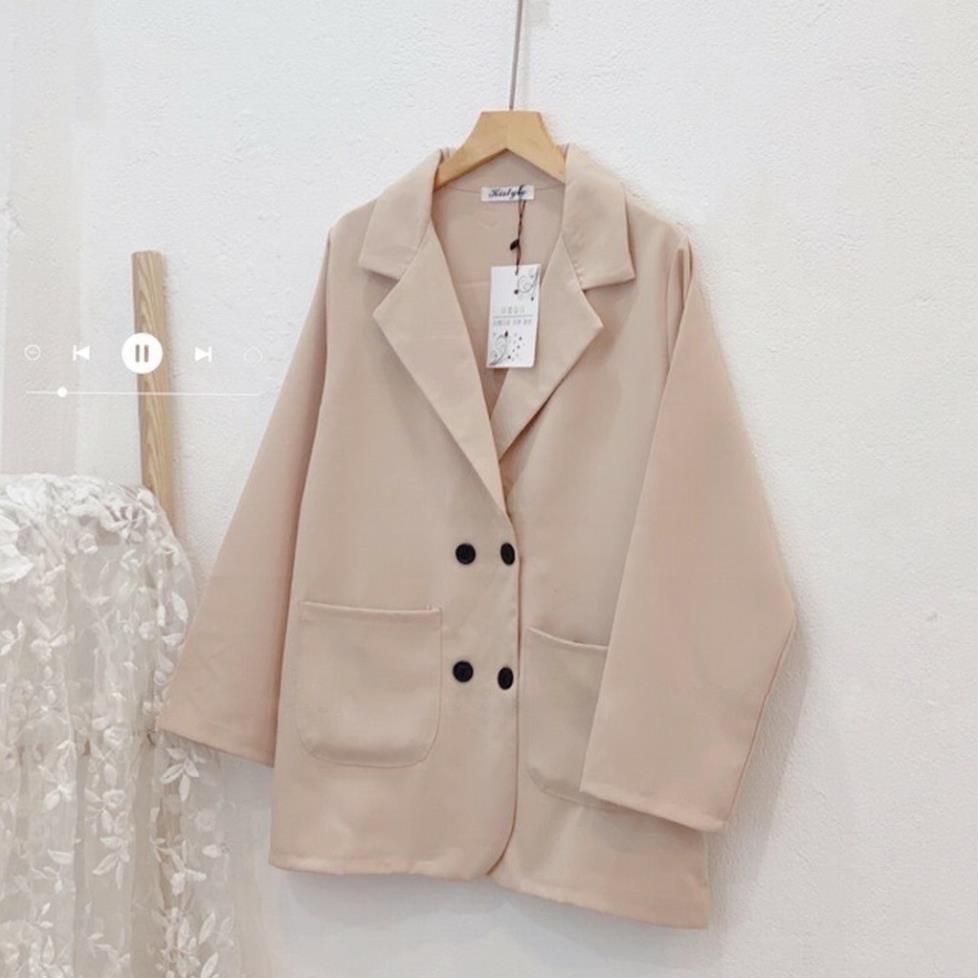 Áo blazer nữ 2 túi hộp hàn quốc năng động, trẻ trung, cá tính