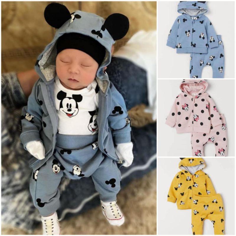 Bộ khoác nỉ Mickey cho bé trai bé gái siêu đẹp